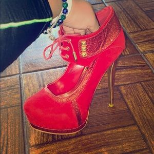 New gold/red Heels